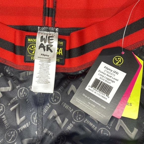 Zumba Black Next Level Long Compression Leggings XS NWT - Picture 7 of 8
